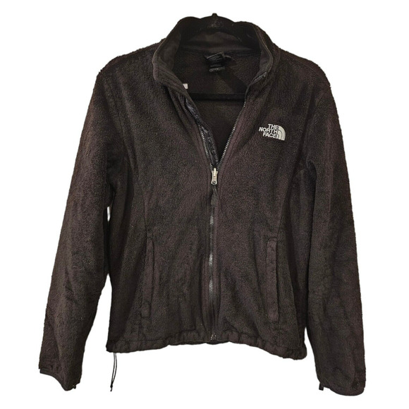 North Face Jacket Womens Medium Black Winter Fleece Osito Coat Soft Cozy Warm - Picture 1 of 9